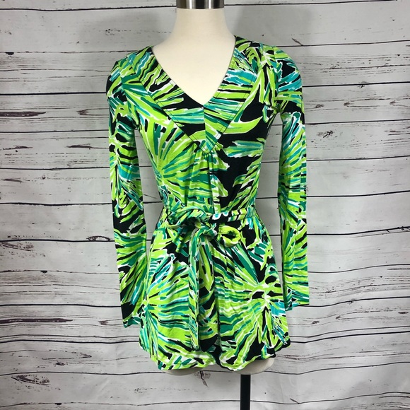 Lilly Pulitzer Green Printed Dress - Picture 1 of 8